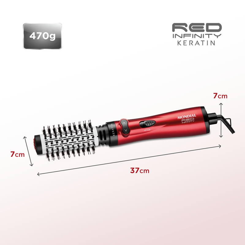 Escova Rotativa Red Infinity Keratin Mondial ER-11-KR