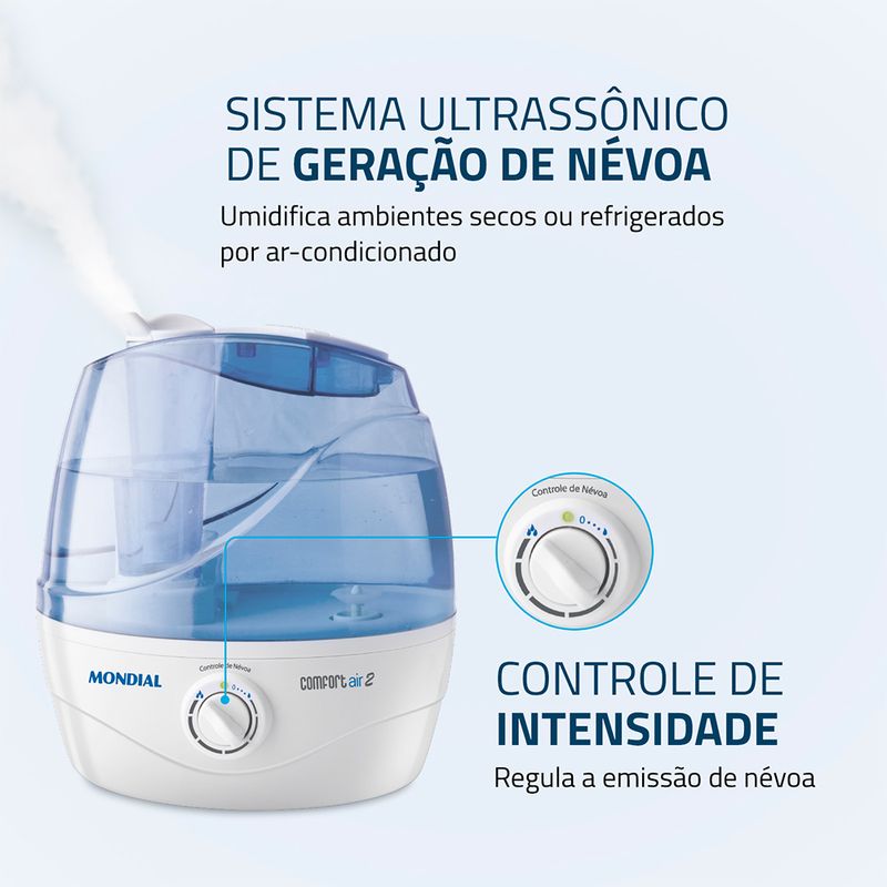 Umidificador de Ar Ultrassônico Mondial Comfort Air 2 NUA-02