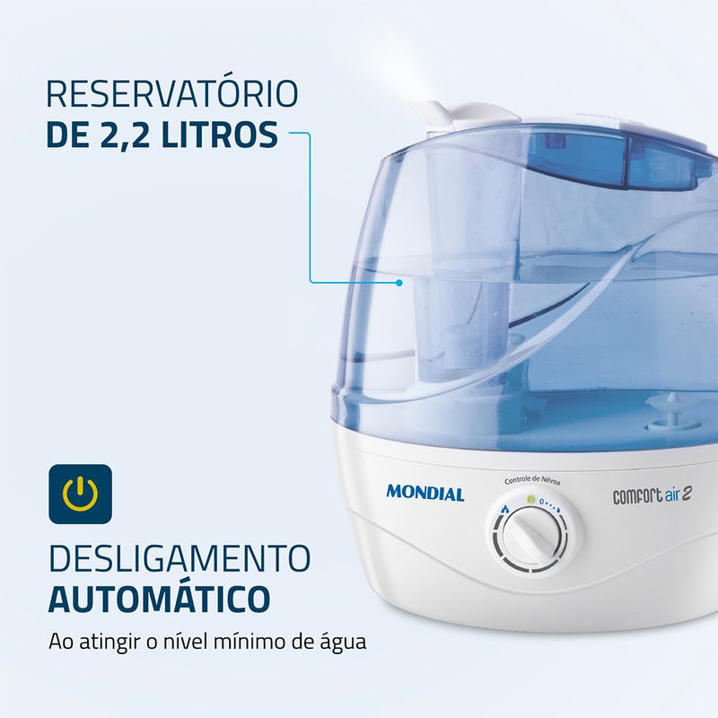 Umidificador de Ar Ultrassônico Mondial Comfort Air 2 NUA-02