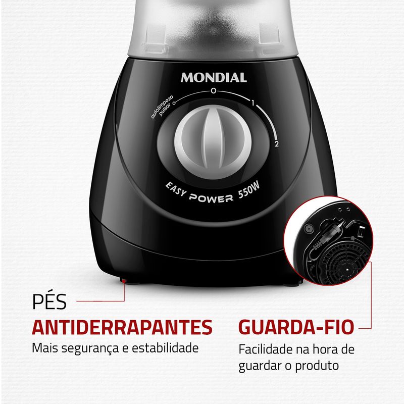 Liquidificador Mondial Easy Power 550W L-550-B