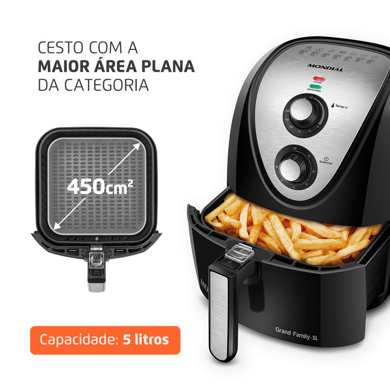 Fritadeira Sem Óleo Air Fryer 5L Mondial AFN-50-BI