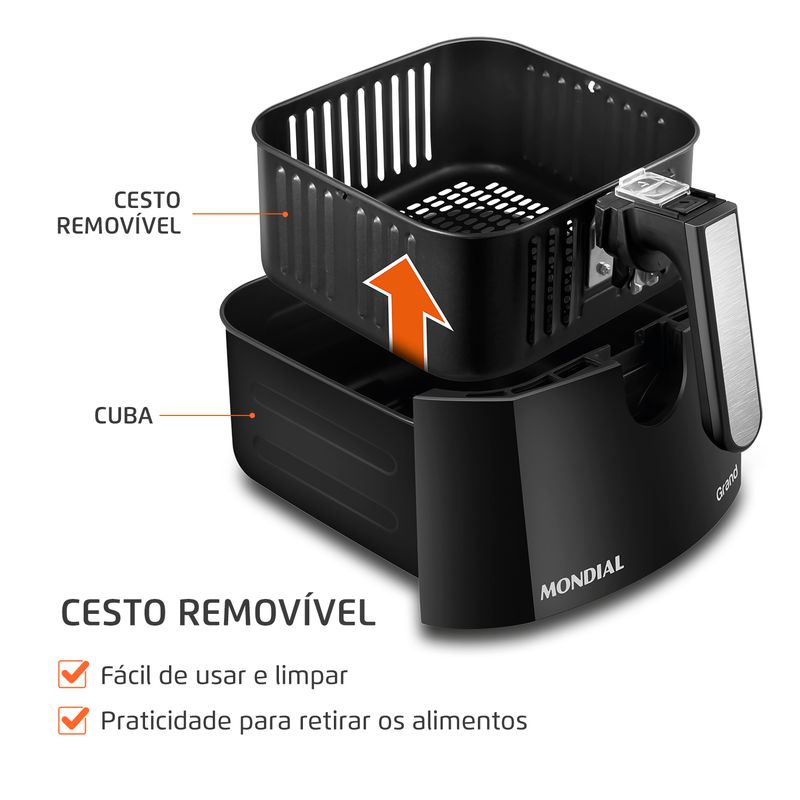 Fritadeira Sem Óleo Air Fryer 5L Mondial AFN-50-BI