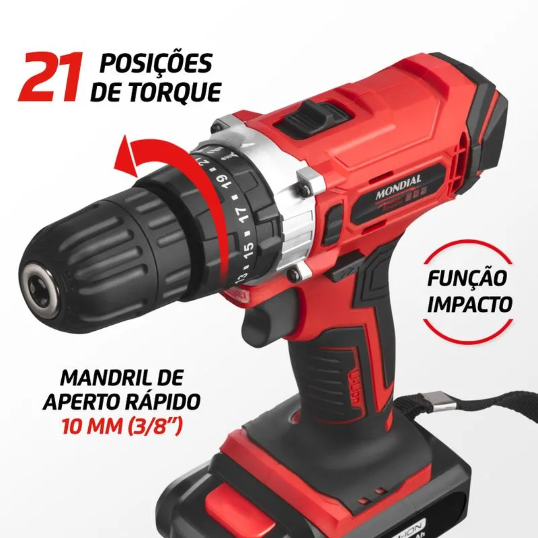 Parafusadeira e Furadeira Bateria 21 V PF-09M